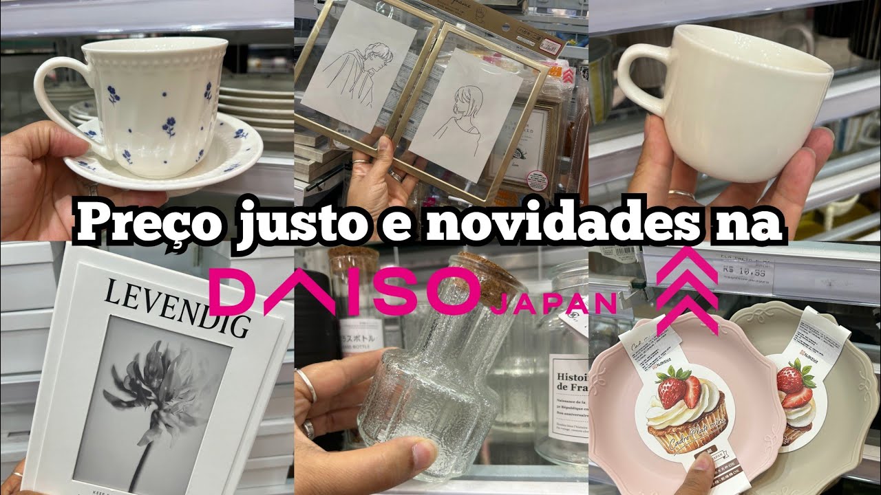 Decoração com preço justo e muitas novidades e na Daiso.