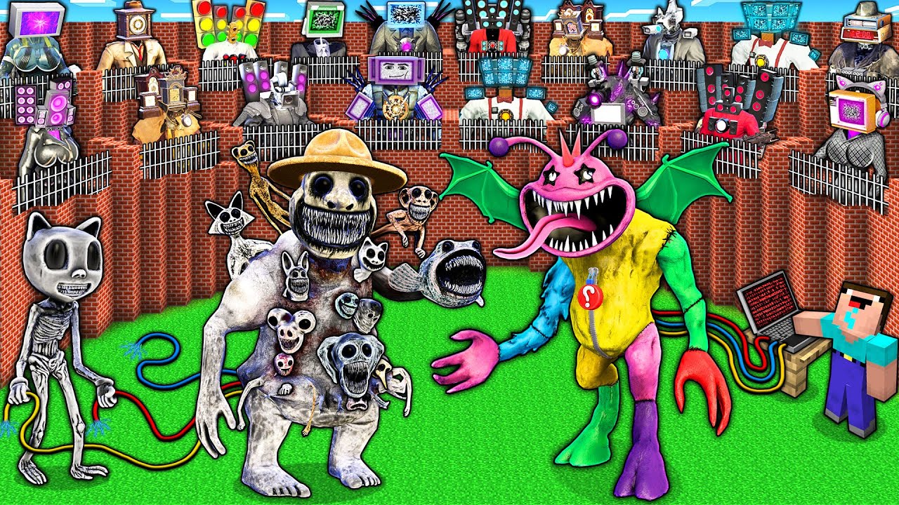 FINAL BATTLE of ZOONOMALY BOSS vs SMILING CRITTERS SECRET MUTANT in MINECRAFT animation