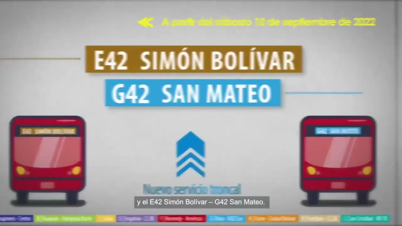 El servicio BG44 se transforma en dos nuevas rutas mas faciles y rapidas estas son BG46 Y EG42
