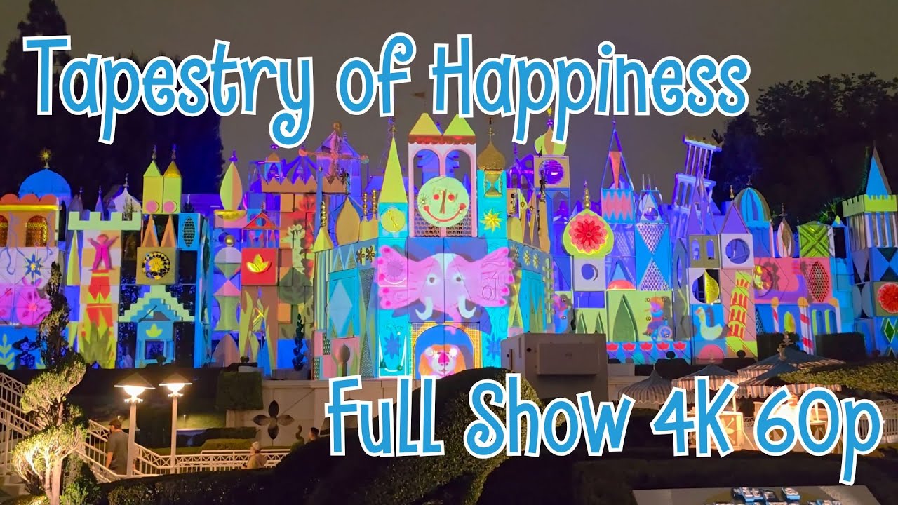 Disneyland 70th - Tapestry of Happiness Projection Show - It's a Small World