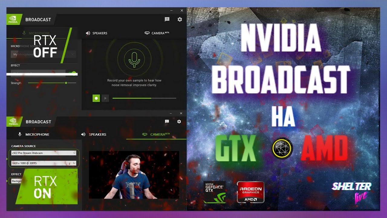🔝 Как получить NVIDIA BROADCAST на GTX и AMD GPU \ Snap Camera настройка и фишки