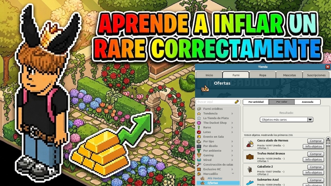 APRENDE a INFLAR RARES en el MERCADILLO de HABBO | NIVEL EXPERTO para GANAR CREDITOS | Habbo 2026