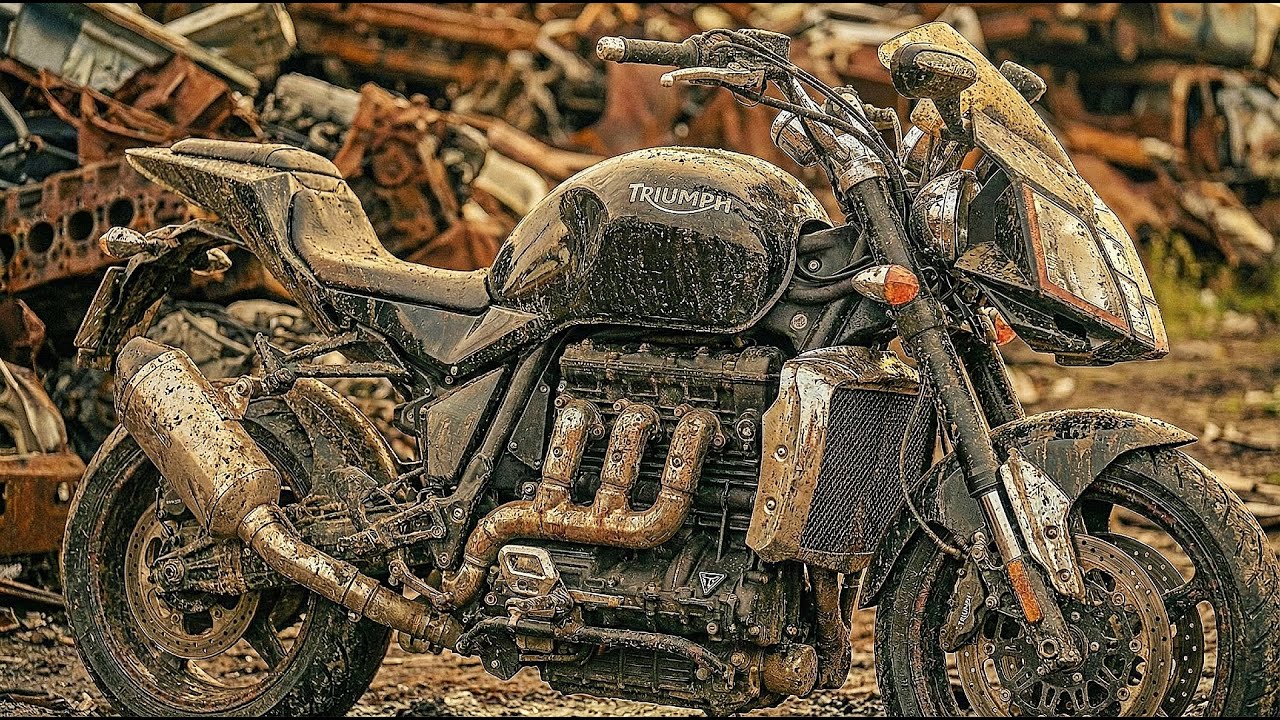 ASMR Restoration Abandoned Triumph Rocket III 2300cc Found Rusting in Junkyard
