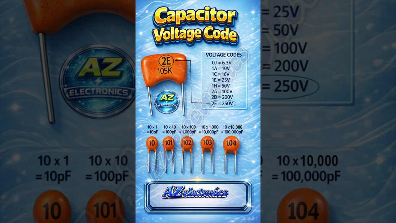 Ceramic Capacitor Voltage Code & Value Explained | How to Read Capacitor Markings
