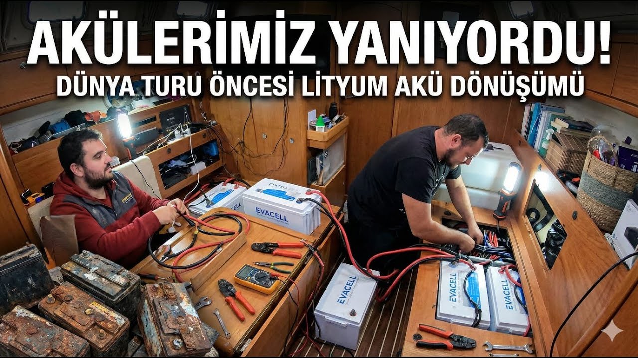 AKÜLERİMİZ YANIYORDU! 😱 Dünya Turu Öncesi Lityum (LiFePO4) Dönüşümü
