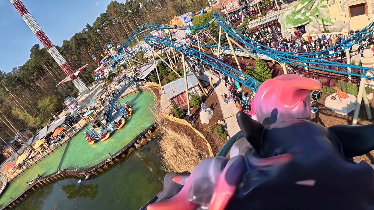 100% Wolf - Neue Achterbahn im Plopsaland Deutschland | Front Row POV 4K | 