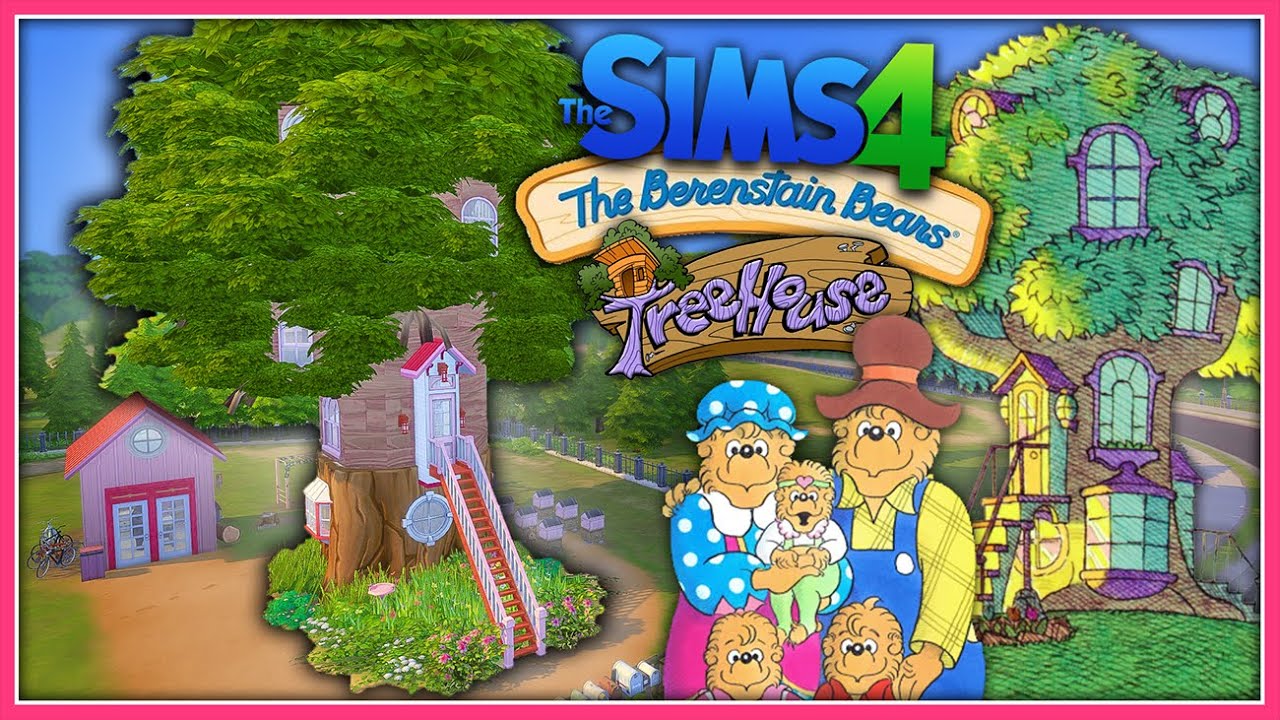 The Sims 4 Berenstain Bears Treehouse Speed Build | Cottage Core Kitchen | Country Kitchen Kit