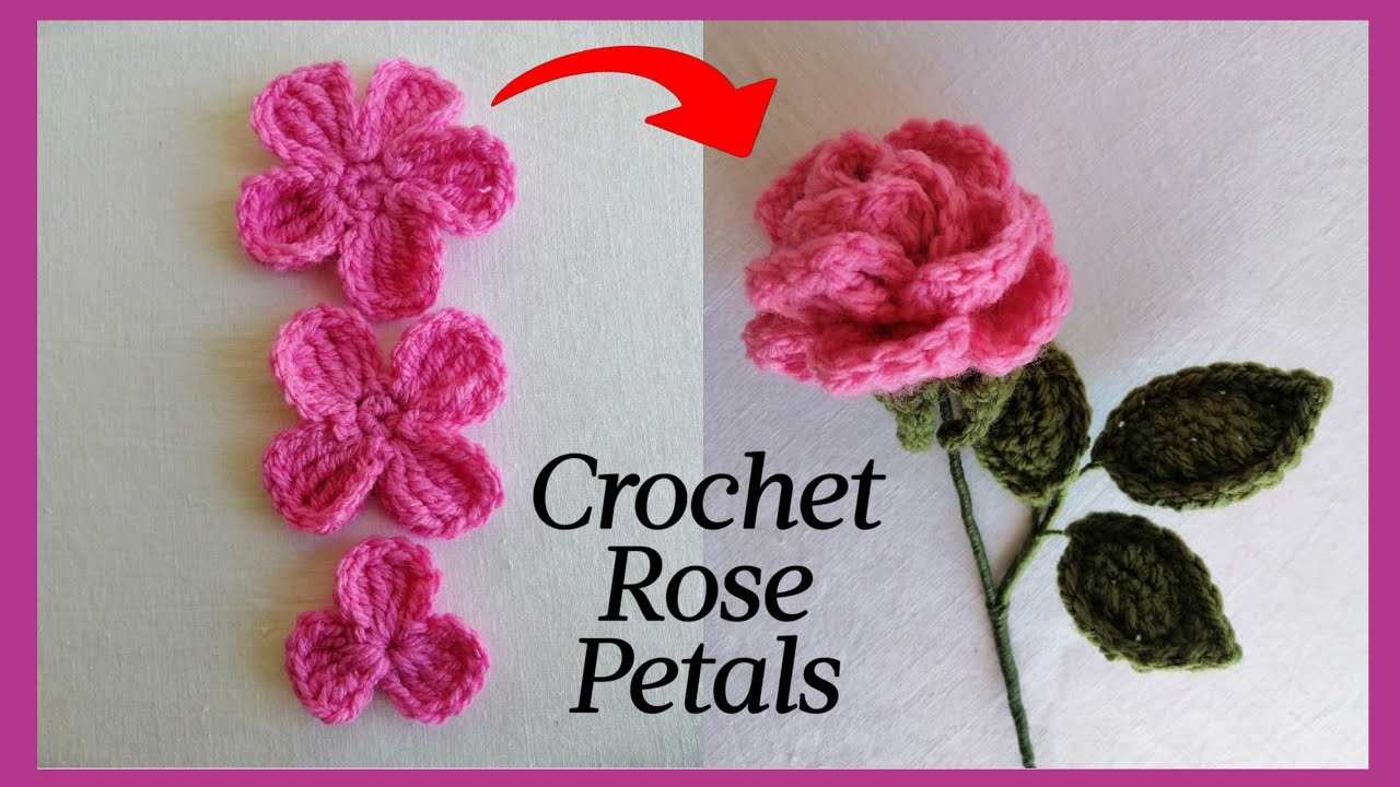 Crochet Rose Petals (so easy)