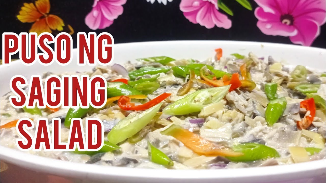 PUSO NG SAGING SALAD/ BANANA BLOSSOM SALAD (BANANA HEART)# KINILAW NA PUSO‼️