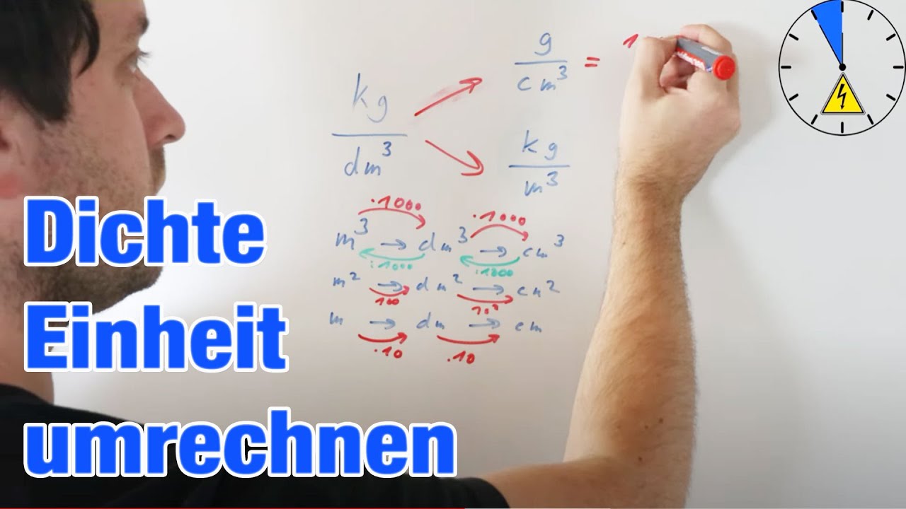 Einheit Dichte g/m3 kg/dm3 umrechnen Trick!