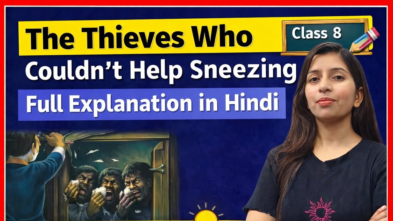 The thieves who couldn't help sneezing|| class -8 || detailed explanation by Vandana Yadav 