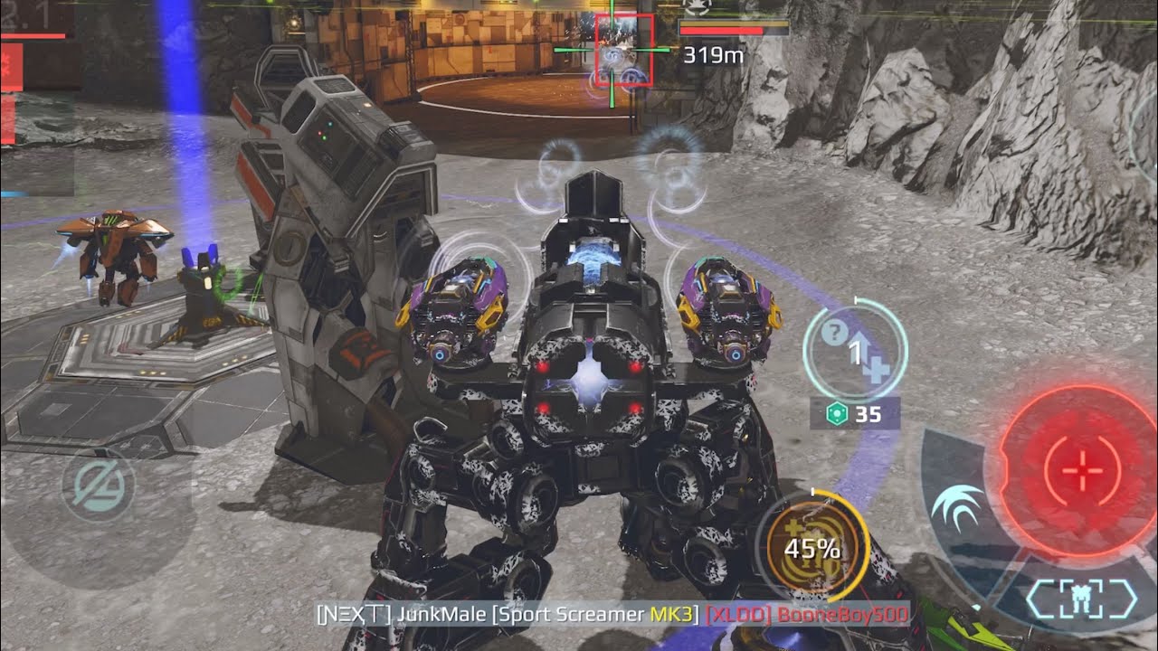 Raijin & Blitz try new weapons in Champ league | War Robots gameplay