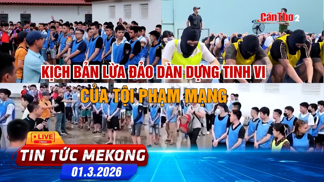 [🔴 Live] Kịch bản lừa đảo dàn dựng tinh vi của tội phạm mạng | Tin tức Mekong 01.3.2026 | Cần Thơ