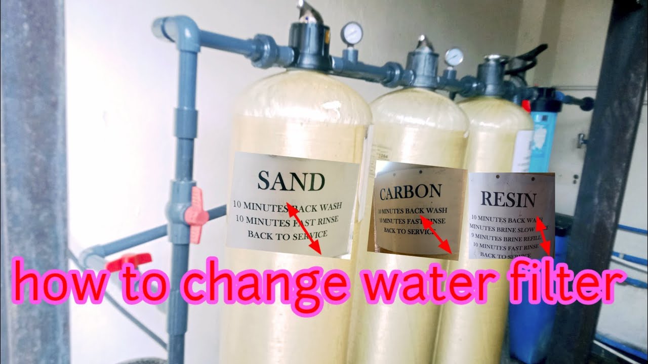 how to change sand carbon resin for a water filter