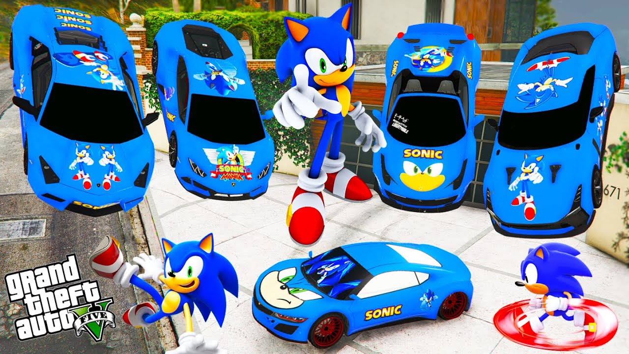 GTA - 5 Stealing Sonic Modified cars with Franklin ! #177