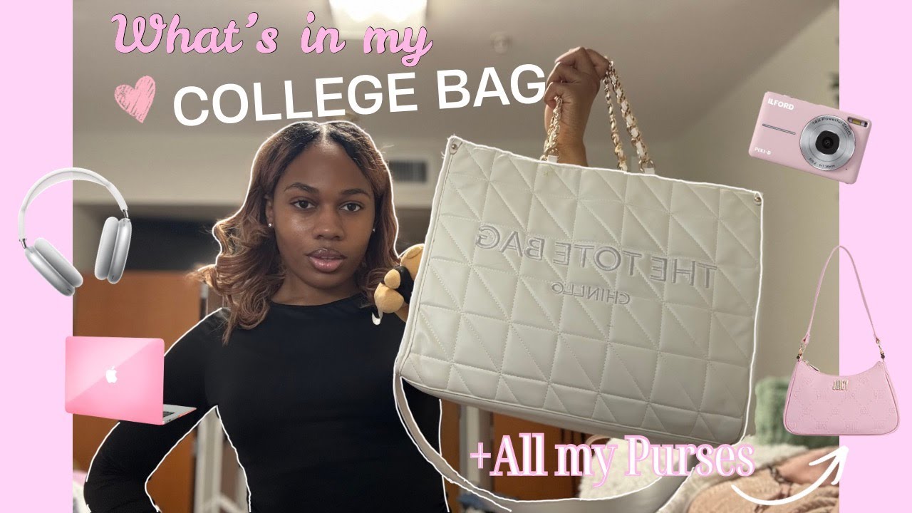 What’s in My College Tote 👜 📓✨  + My Everyday College Bags 🤍