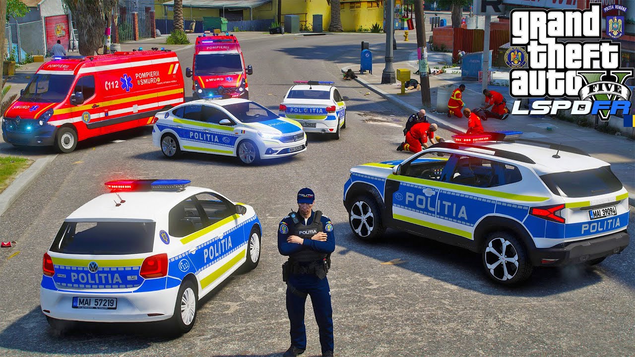 FOCURI DE ARMA PE STRAZILE DIN CARTIERUL RAU FAMAT - GTA 5 - POLITIA OP - LSPDFR