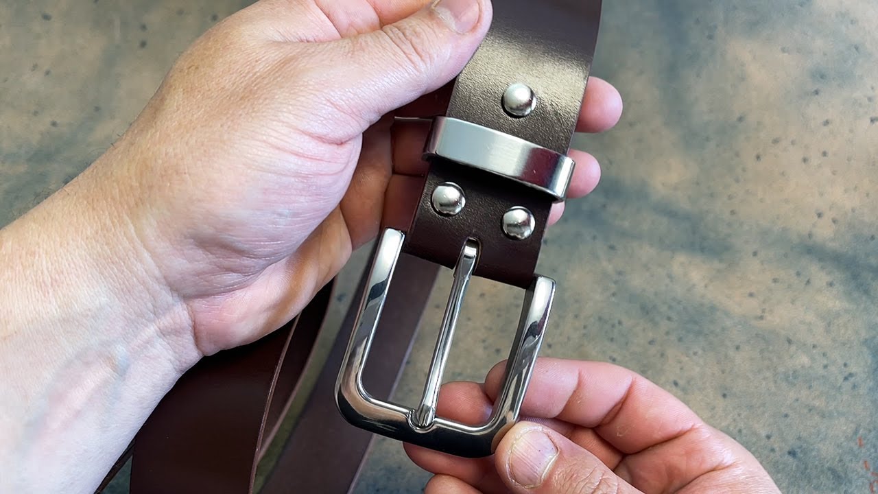 How to make classical a leather belt. HandMade