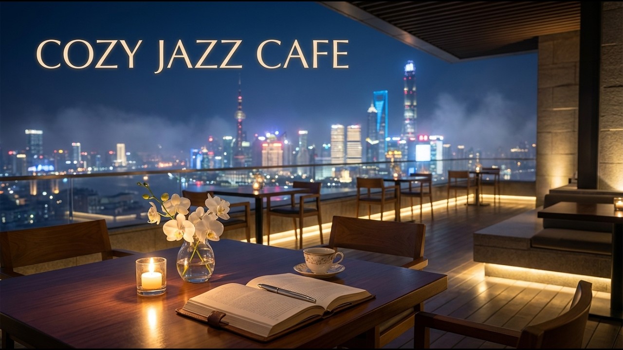 Midnight Jazz Lounge 🌙 Smooth Jazz Cafe Ambience for Stress Relief & Sleep