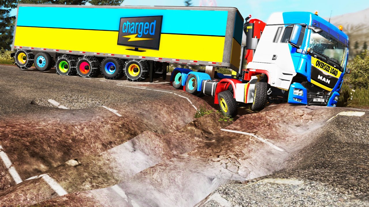 Trucks vs Potholes #87 | BeamNG.DRIVE