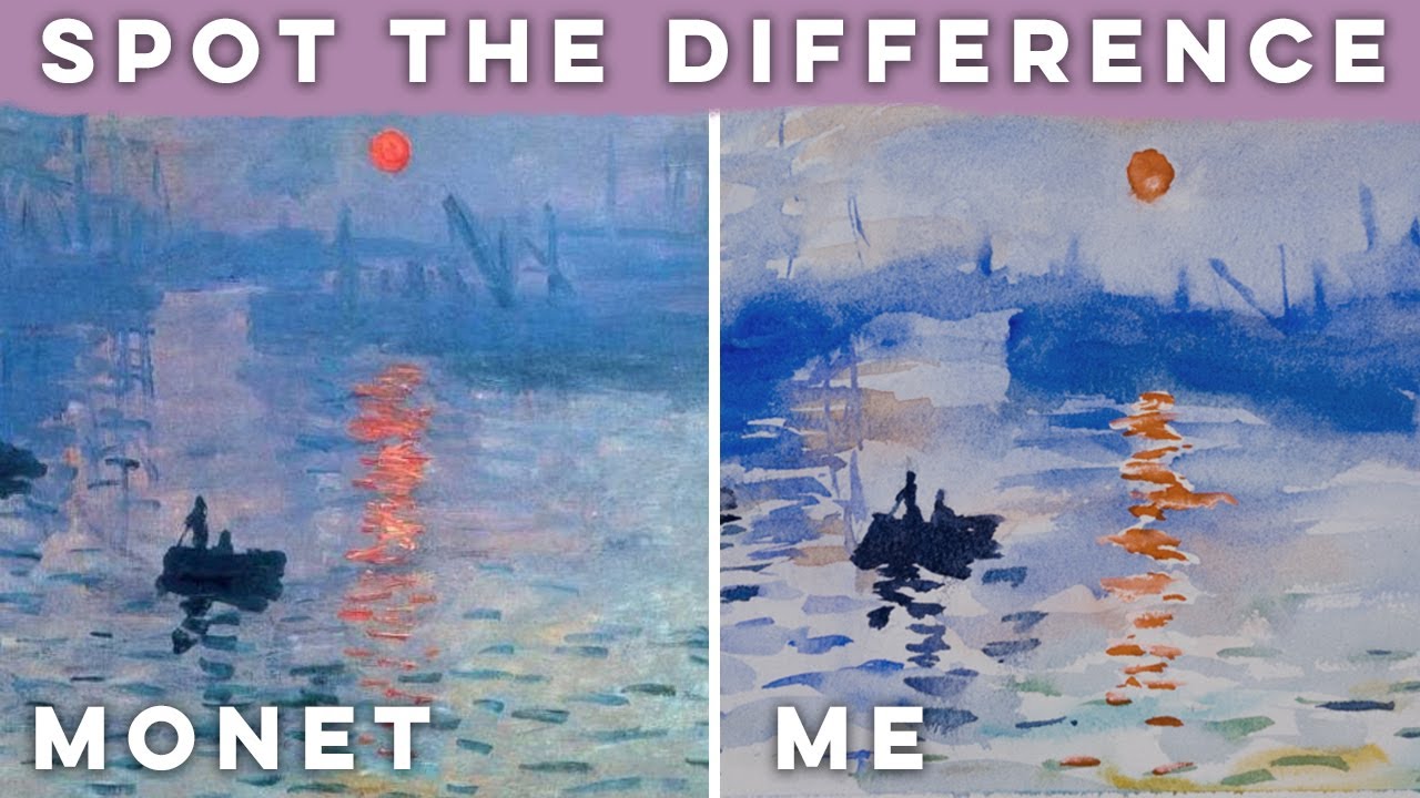 I Recreated A Monet Oil In WATERCOLOUR