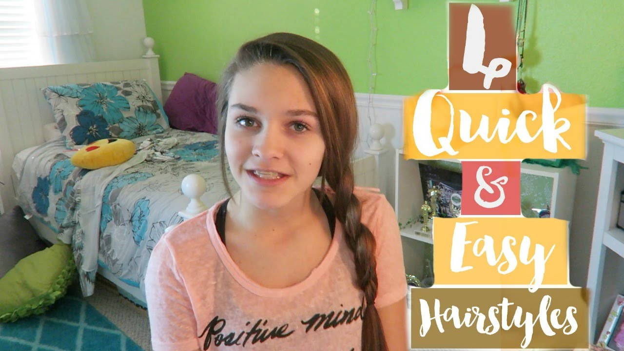 4 EASY & QUICK HAIRSTYLES | FOR GIRLS | Emma Marie's World