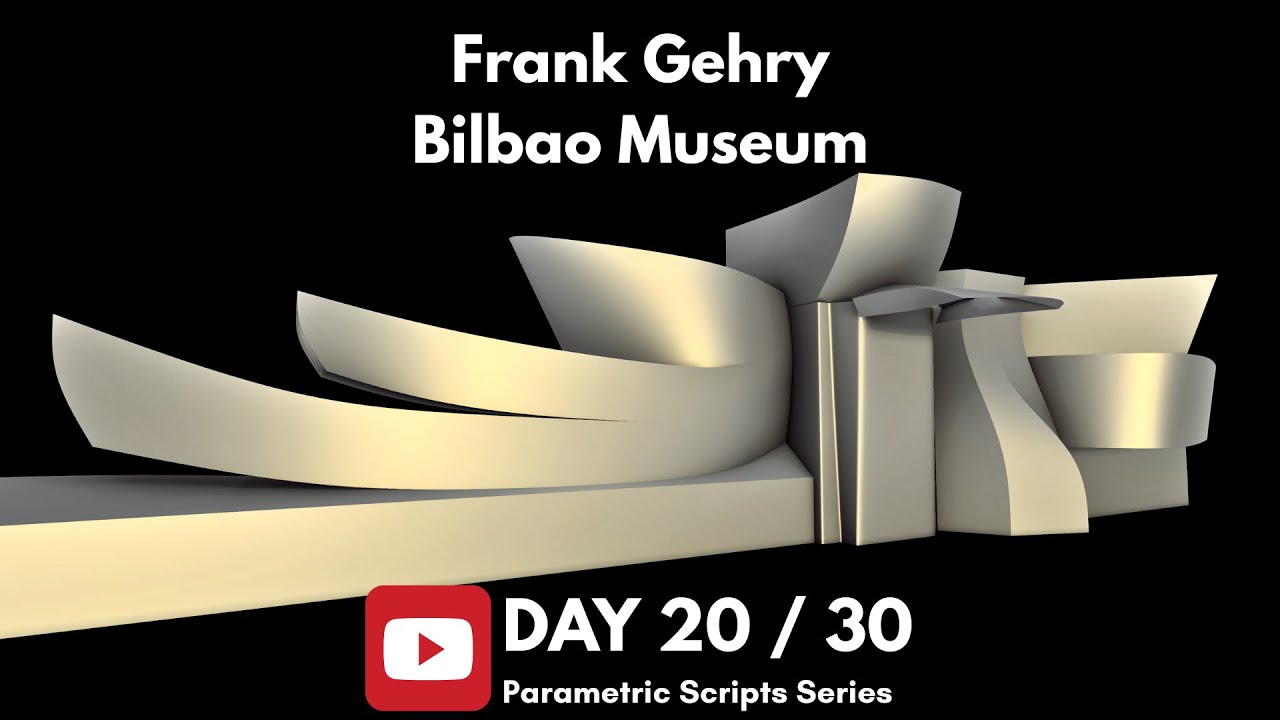 Day 20 of 30 Scripts – Frank Gehry Bilbao Museum | Organic SubD Modeling in Rhino
