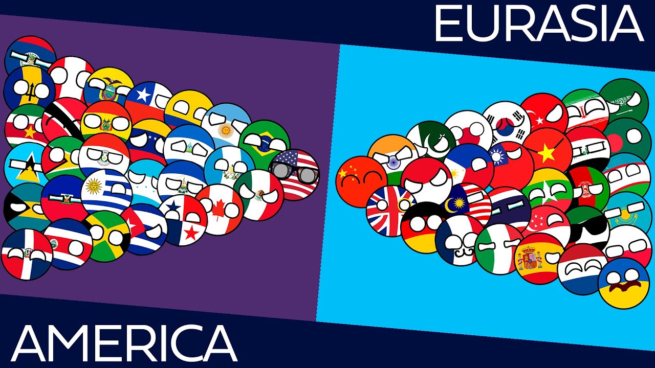 Countryballs Marble Race: Америка против Евразии | Дуэли Marble Race