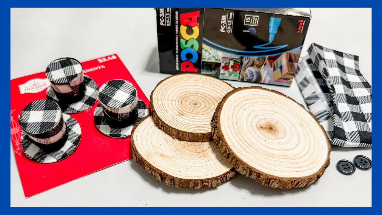 Wood Slice Snowman DIY || Snowman Craft || Just 1 Quick DIY