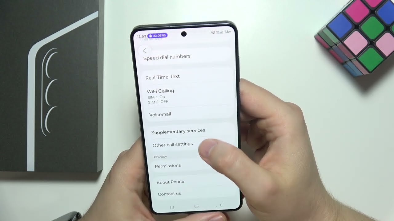 SAMSUNG Galaxy S26: Как включить/выключить ожидание вызова