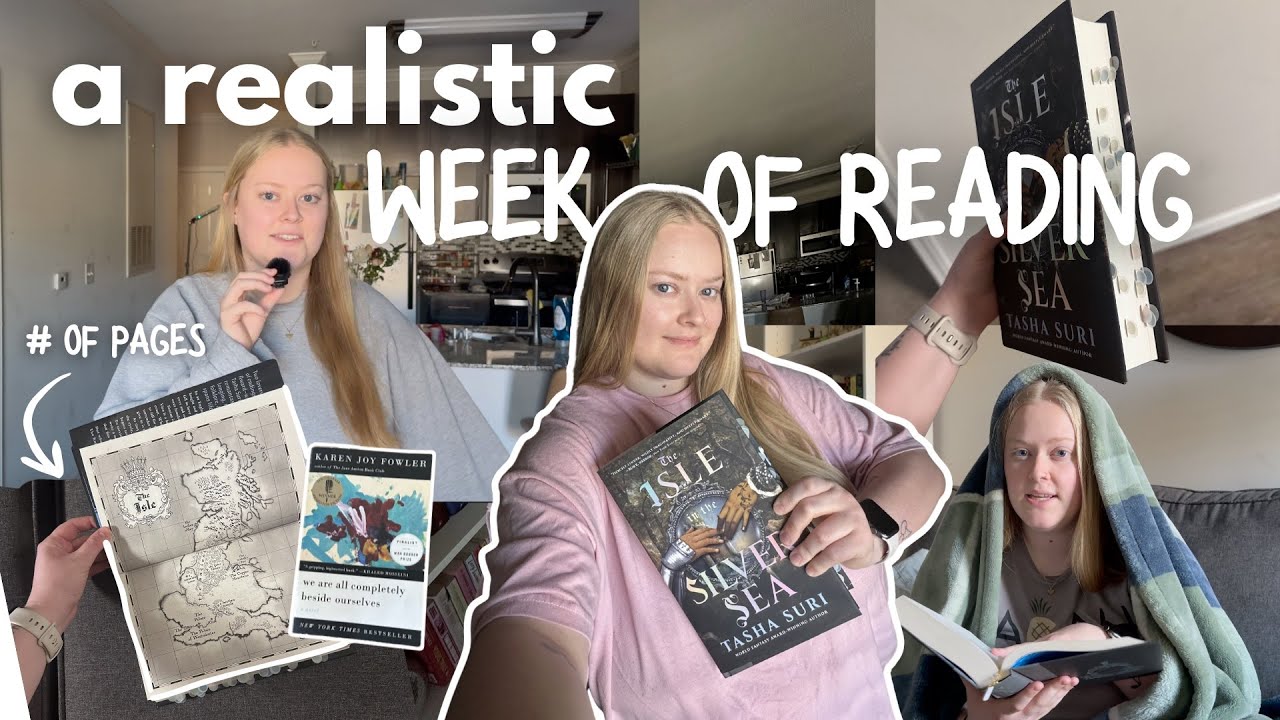how many pages i realistically read in a week 📖✨ (a spoiler free reading vlog)