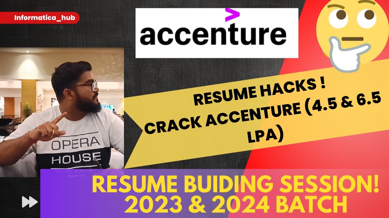 Accenture Recruitment (4.5 LPA) Resume Building Tricks and Hacks!