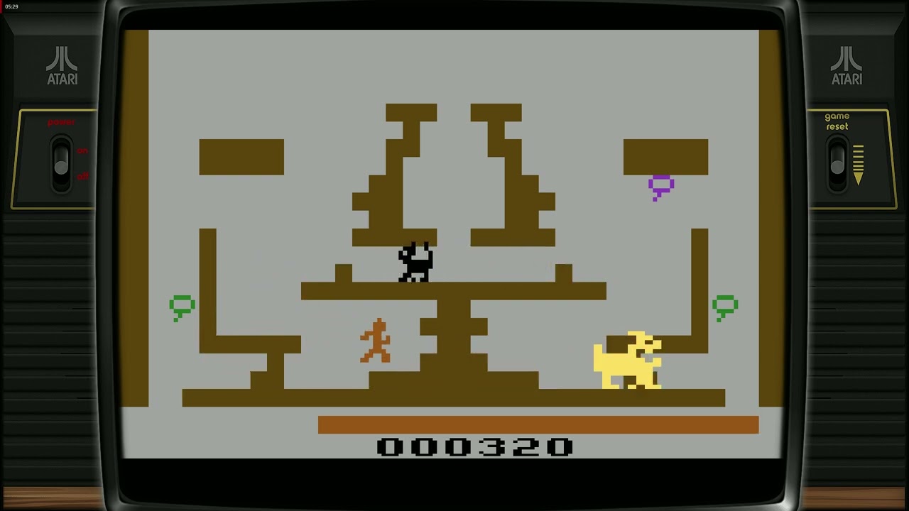 Gingerbread Man Atari 2600 Gameplay – Challenging Homebrew Platform Adventure (2007)