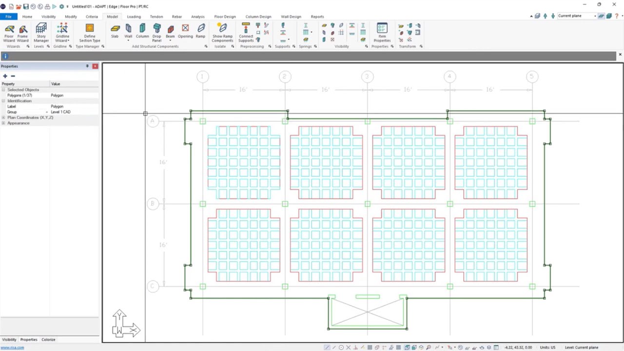 Modeling Waffle Slabs in ADAPT Builder