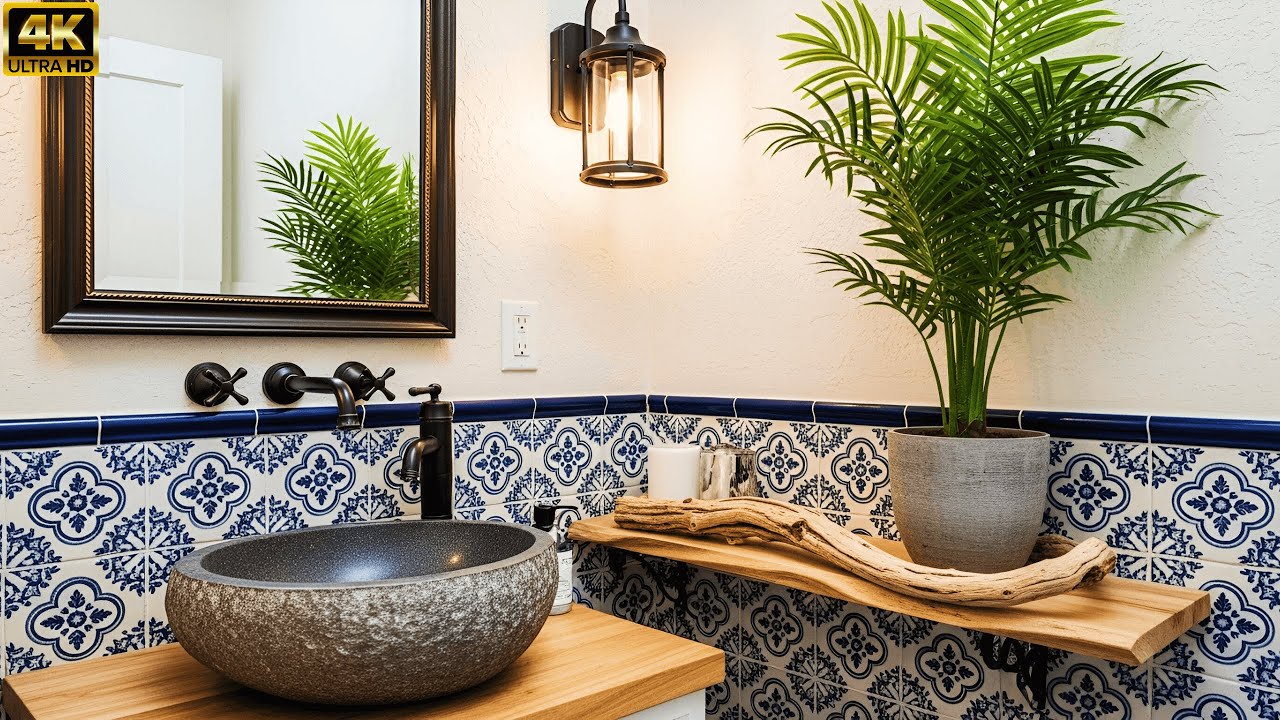 Small Hacienda Bathroom Makeover You'll Adore!