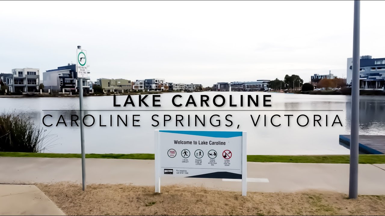 Lake Caroline Springs, Victoria Australia, 4K Drone Footage, 2023