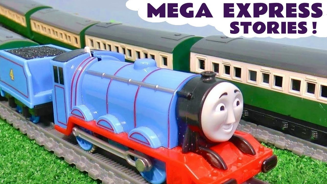 Gordon and the Mega Express Toy Train Stories with Thomas Trains