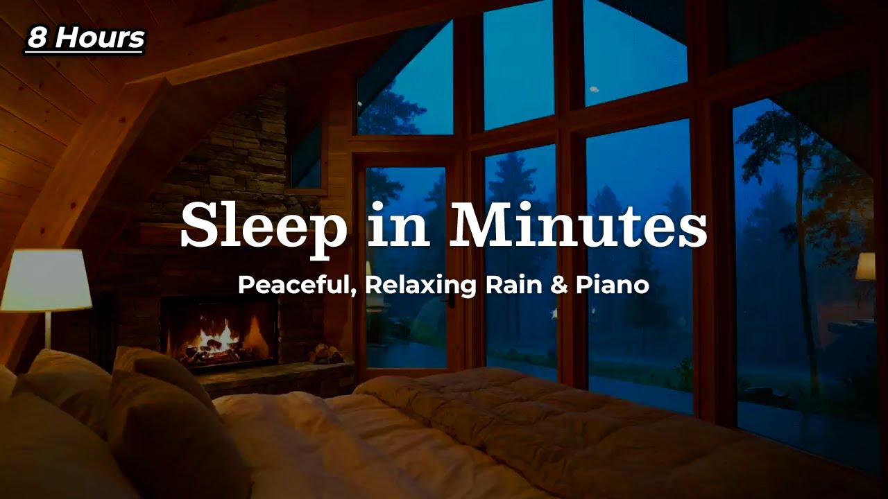 Relaxing Piano Sleep Music with Rainy Bedroom Ambience to Ease Stress and Improve Deep Rest