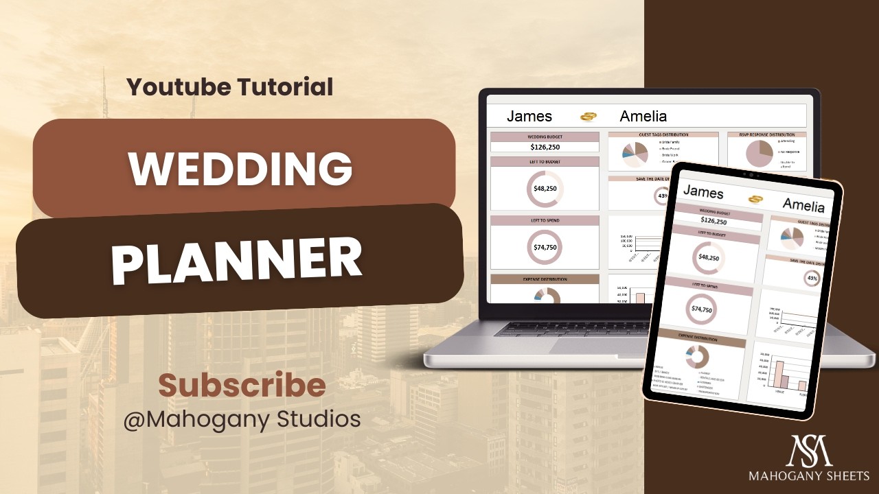 Wedding Planner Spreadsheet Tutorial | Budget Guest List Seating Plan Excel Google Sheets