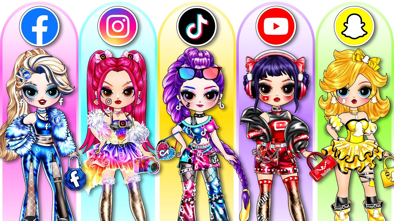 Huntrix Change into Social Media Fashion Styles! | Best DIY Fashion Paper Dolls