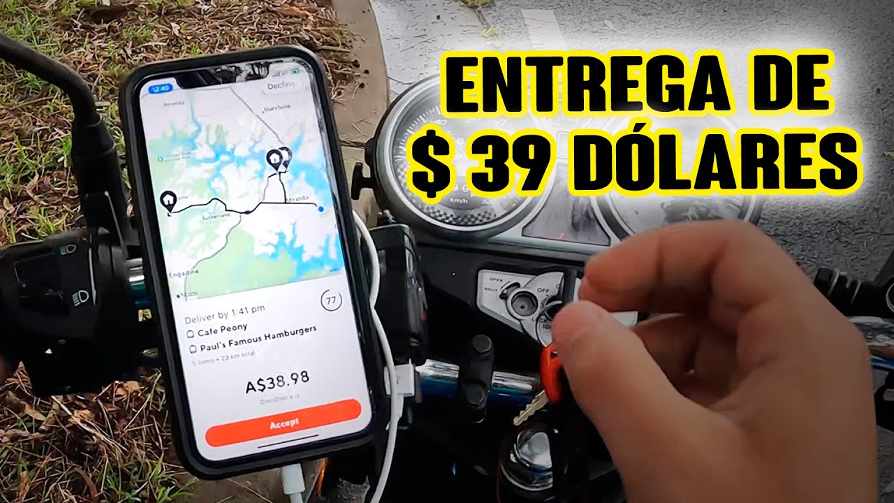 ENTREGA PAGANDO QUASE $40 DÓLARES - MOTOBOY NA AUSTRÁLIA