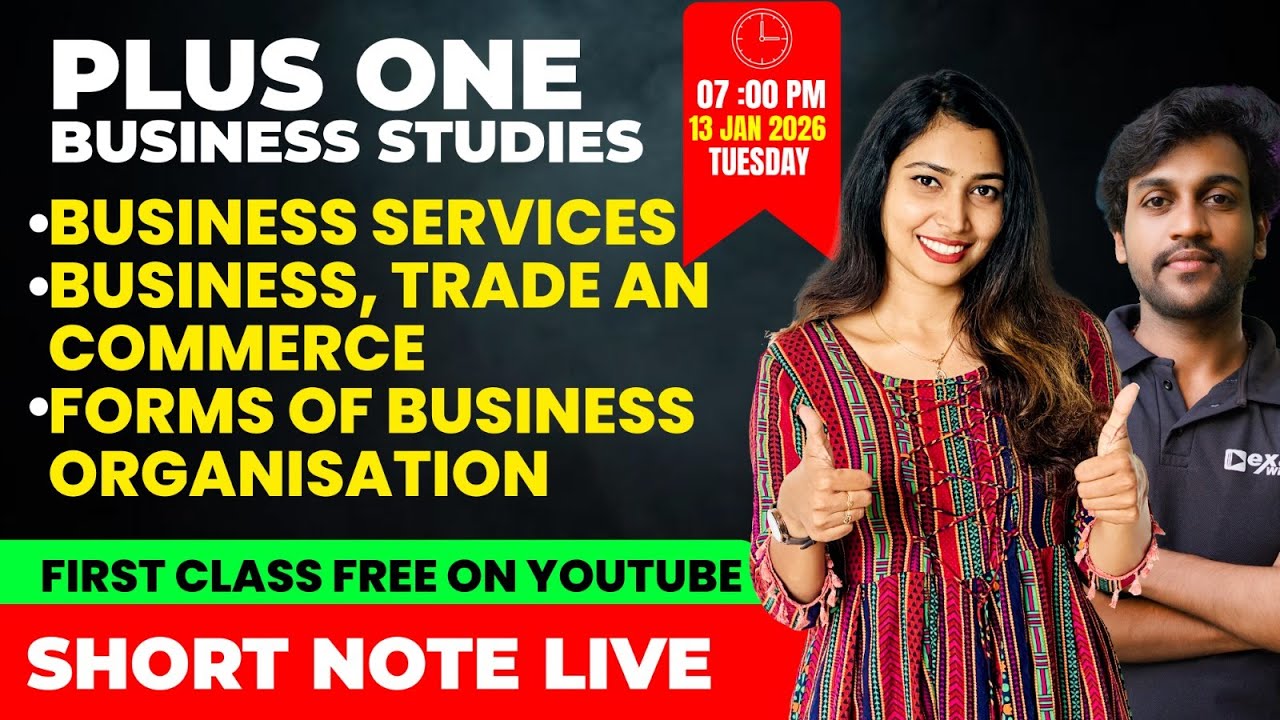 Plus One Business Studies | Module 1 : Short Note Live | Exam Winner
