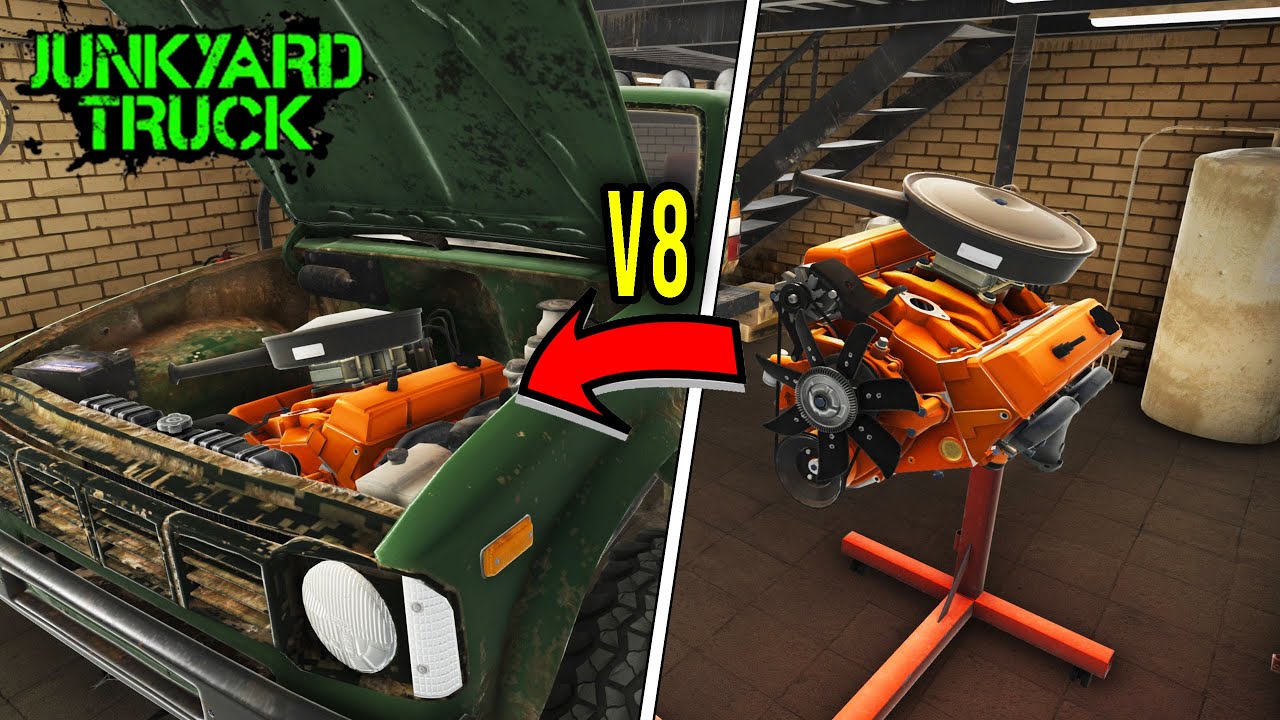BUILDING A V8 ENGINE - Junkyard Truck #13 | Radex