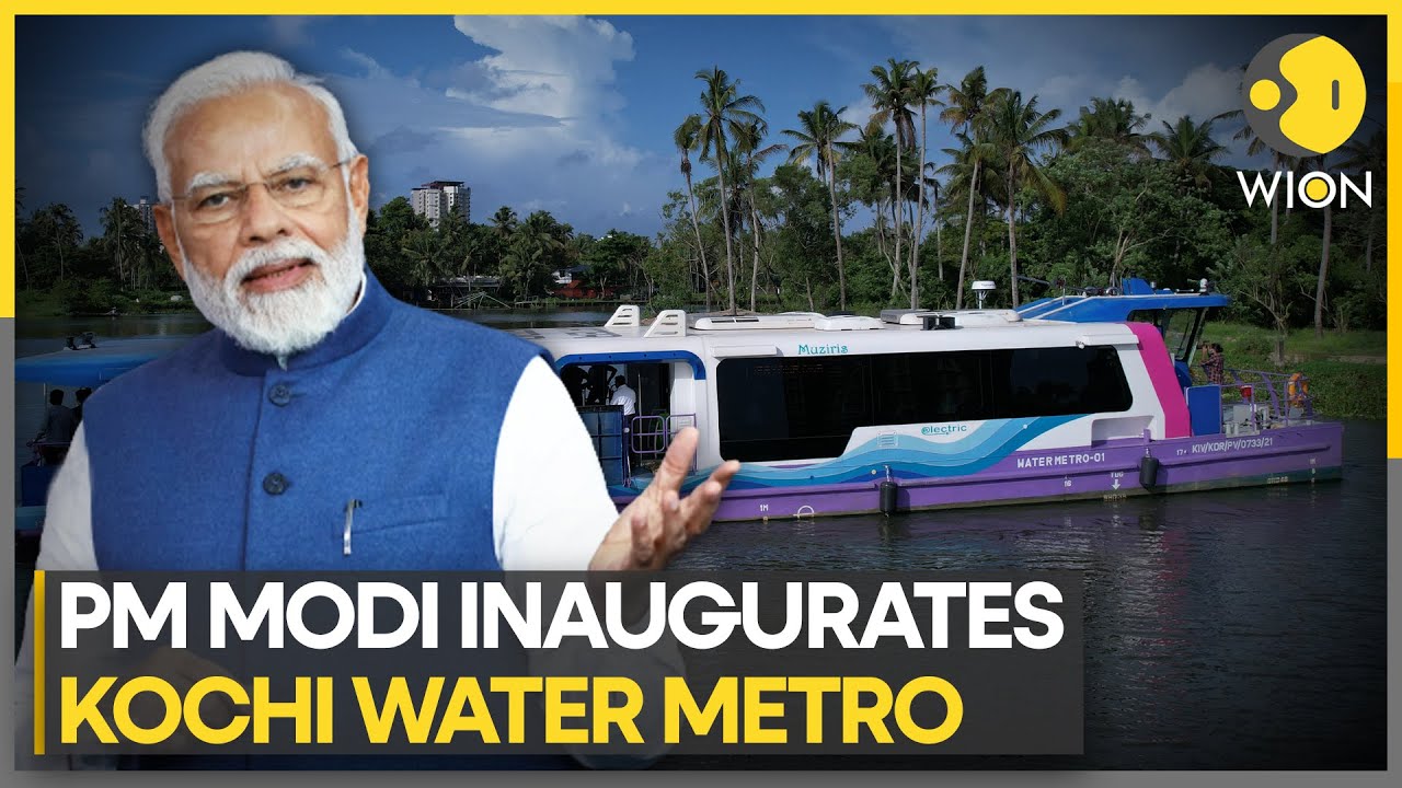 PM Narendra Modi launches India's first water metro in the city of Kochi | English News | WION