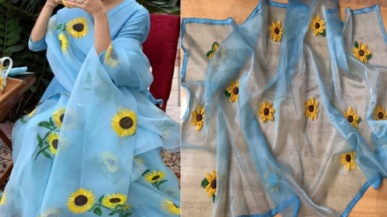 DIY|Indian dupatta making at home||How To Make Design Your dresses