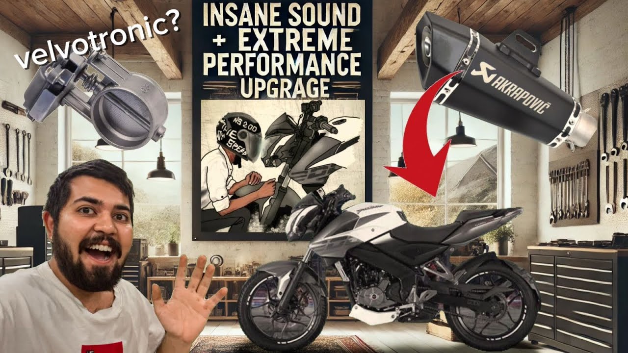 install free flow exhaust 😱 ns200 stage 1 tuning (episode 4) kya sound hai 😍