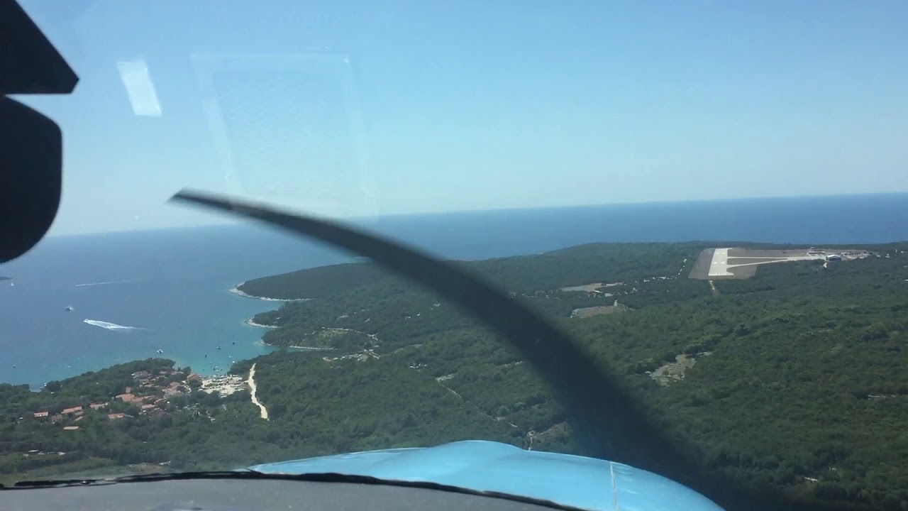 Anflug auf Mali Losinj (LDLO) mit C-182 RWY 20