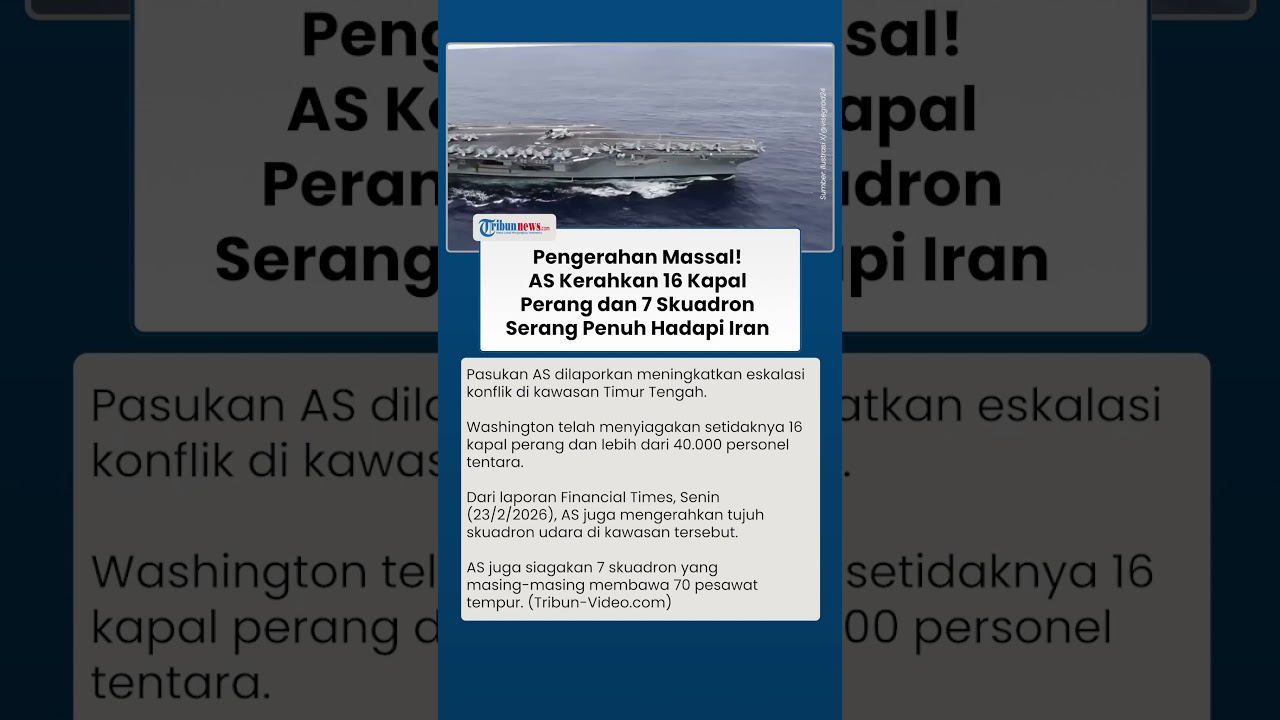 Pengerahan Massal! AS Siagakan 16 Kapal Perang & 7 Skuadron untuk Hadapi Iran, Teheran Tak Goyah