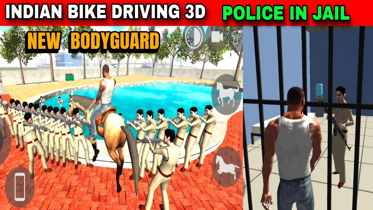 Police in Jail New Bodyguard | Funny Gameplay Indian Bikes Driving 3d 🤣🤣
