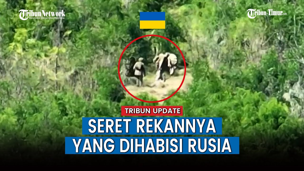 Pasukan Ukraina Tercyduk Drone Rusia, Seret Rekannya yang Tewas Tertembak